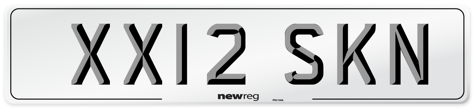 XX12 SKN Number Plate from New Reg